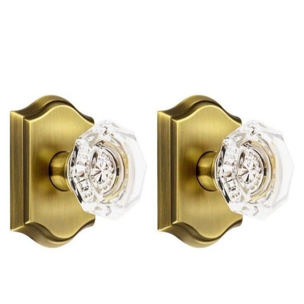 Orger 2 Pack Crystal Interior Dummy Door Knobs,Decorative Knobs for Closet/Fr...